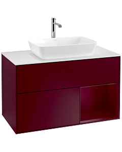 Villeroy und Boch Finion Villeroy und Boch Finion F781HBHB 100cm, cover plate white matt, shelves Peony matt lacquer, Peony Matt