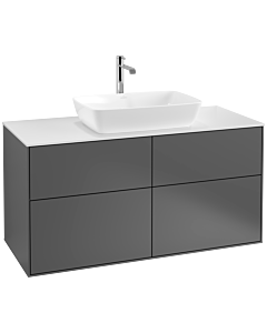 Villeroy und Boch Finion Villeroy und Boch F79100GK 120x60,3cm, plaque de finition blanc mat, anthracite mat