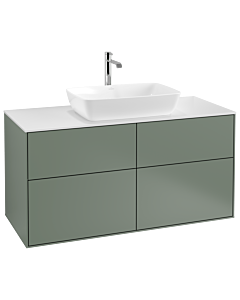Villeroy und Boch Finion Villeroy und Boch F79100GM 120x60,3cm, plaque de finition blanc mat, Olive Matt Lacquer
