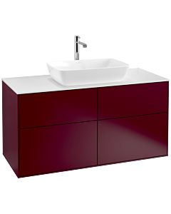 Villeroy und Boch Finion Waschtischunterschrank F79100HB 120x60,3cm, Abdeckplatte white matt, Peony Matt