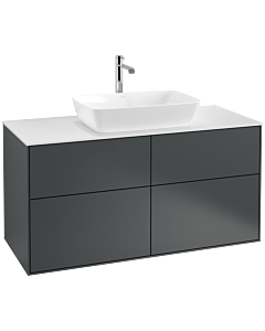 Villeroy und Boch Finion Waschtischunterschrank F79100HG 120x60,3cm, Abdeckplatte white matt, Midnight Blue Matt Lacquer