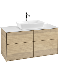 Villeroy und Boch Finion Villeroy und Boch F79100PC 120x60,3cm, plaque de finition blanc mat, Oak Veneer