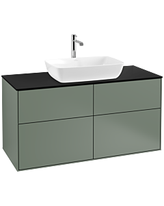 Villeroy und Boch Finion Villeroy und Boch F79200GM 120x60.3cm, plaque de finition noir mat, Olive Matt Lacquer