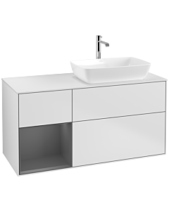 Villeroy und Boch Finion Villeroy und Boch Finion F801GKMT 120cm, cover plate white matt, shelves anthracite matt lacquer, white matt lacquer