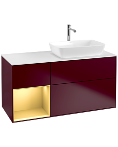 Villeroy und Boch Finion Villeroy und Boch Finion F801HFHB 120cm, cover plate white matt, shelves gold matt lacquer, Peony Matt