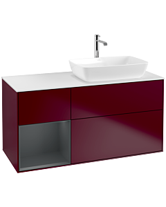 Villeroy und Boch Finion Villeroy und Boch Finion F801HGHB 120cm, cover plate white matt, shelves midnight matt lacquer, Peony Matt