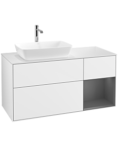 Villeroy und Boch Finion Villeroy und Boch Finion F811GKGF 120cm, cover plate white matt, shelves anthracite matt lacquer, glossy white lacquer