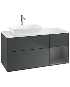 Villeroy und Boch Finion Villeroy und Boch Finion F811GKHG 120cm, cover plate white matt, shelves anthracite matt lacquer, midnight Blue Matt Lacquer