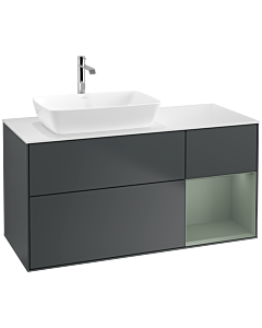 Villeroy und Boch Finion Villeroy und Boch Finion F811GMHG 120cm, cover plate white matt, shelves olive matt lacquer, midnight Blue Matt Lacquer