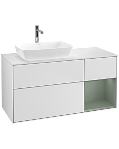Villeroy und Boch Finion Villeroy und Boch Finion F811GMMT 120cm, cover plate white matt, shelves olive matt lacquer, white matt lacquer