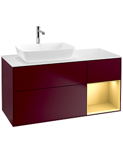 Villeroy und Boch Finion Villeroy und Boch Finion F811HFHB 120cm, cover plate white matt, shelves gold matt lacquer, Peony Matt