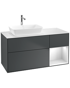 Villeroy und Boch Finion Villeroy und Boch Finion F811MTHG 120cm, cover plate white matt, shelves white matt lacquer, midnight Blue Matt Lacquer