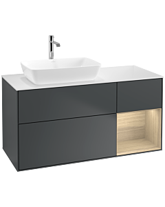 Villeroy und Boch Finion Villeroy und Boch Finion F811PCHG 120cm, cover plate white matt, shelves Oak Veneer , midnight Blue Matt Lacquer