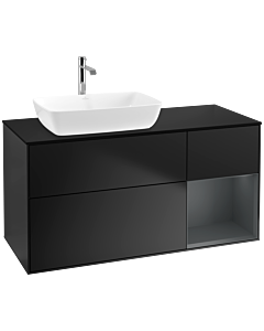 Villeroy und Boch Finion Villeroy und Boch Finion F812HGPD 120cm, cover plate black matt, shelves midnight matt lacquer, black matt lacquer