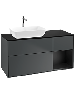Villeroy und Boch Finion Villeroy und Boch Finion F812PDHG 120cm, cover plate black matt, shelves black matt lacquer, midnight Blue Matt Lacquer