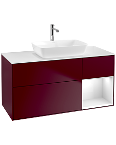 Villeroy und Boch Finion Villeroy und Boch Finion F831GFHB 120cm, cover plate white matt, shelves Glossy white lacquer, Peony Matt