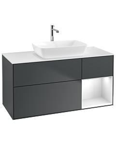 Villeroy und Boch Finion Villeroy und Boch Finion F831GFHG 120cm, cover plate white matt, shelves Glossy white lacquer, Midnight Blue Matt Lacquer