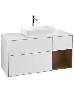 Villeroy und Boch Finion Villeroy und Boch Finion F831GNMT 120cm, cover plate white matt, shelves Walnut Veneer , white matt lacquer