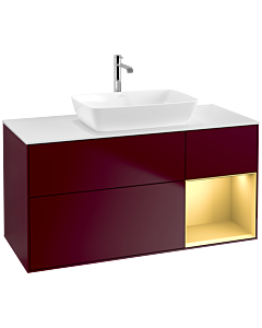 Villeroy und Boch Finion Villeroy und Boch Finion F831HFHB 120cm, cover plate white matt, shelves gold matt lacquer, Peony Matt