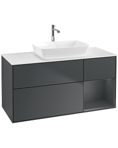 Villeroy und Boch Finion Villeroy und Boch Finion F831HGHG 120cm, cover plate white matt, shelves Midnight matt lacquer, Midnight Blue Matt Lacquer