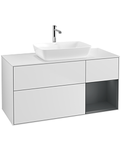 Villeroy und Boch Finion Villeroy und Boch Finion F831HGMT 120cm, cover plate white matt, shelves midnight matt lacquer, white matt lacquer