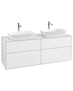 Villeroy und Boch Finion Waschtischunterschrank F84100GF 160x60,3cm, Abdeckplatte white matt, Glossy white lacquer