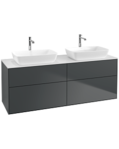 Villeroy und Boch Finion Villeroy und Boch F84100HG 160x60,3cm, plaque de finition blanc mat, Midnight Blue Matt Lacquer