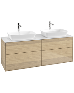 Villeroy und Boch Finion Waschtischunterschrank F84100PC 160x60,3cm, Abdeckplatte white matt, Oak Veneer