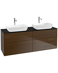 Villeroy und Boch Finion Villeroy und Boch F84200GN 160x60,3cm, plaque de finition noir mat, placage noyer