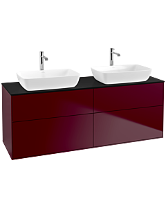 Villeroy und Boch Finion Villeroy und Boch F84200HB 160x60.3cm, plaque de finition noir mat, Peony Matt