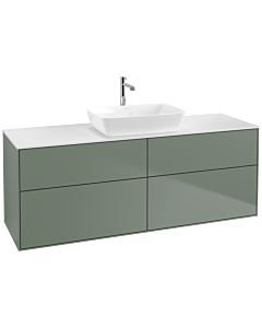 Villeroy und Boch Finion Villeroy und Boch F85100GM 160x60,3cm, plaque de finition blanc mat, Olive Matt Lacquer
