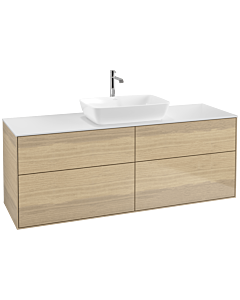 Villeroy und Boch Finion Villeroy und Boch F85100PC 160x60,3cm, plaque de finition blanc mat, Oak Veneer