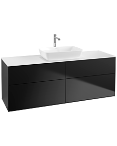 Villeroy und Boch Finion Villeroy und Boch F85100PD 160x60.3cm, plaque de finition blanc mat, laqué noir mat