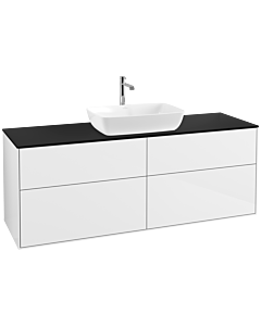 Villeroy und Boch Finion Villeroy und Boch F85200GF 160x60.3cm, plaque de finition noir mat, laqué blanc brillant