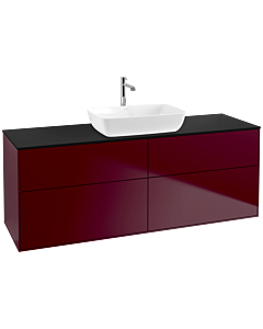 Villeroy und Boch Finion Villeroy und Boch F85200HB 160x60.3cm, plaque de finition noir mat, Peony Matt