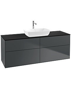 Villeroy und Boch Finion Villeroy und Boch Finion F85200HG 160x60.3cm, cover plate black matt, Midnight Blue Matt Lacquer