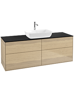 Villeroy und Boch Finion Villeroy und Boch Finion F85200PC 160x60.3cm, cover plate black matt, Oak Veneer