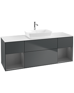 Villeroy und Boch Finion Villeroy und Boch Finion F861GKHG 160cm, cover plate white matt, shelves anthracite matt lacquer, midnight Blue Matt Lacquer