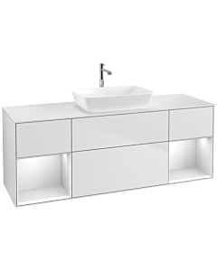 Villeroy und Boch Finion Villeroy und Boch Finion F861MTMT 160cm, cover plate white matt, shelves white matt lacquer, white matt lacquer