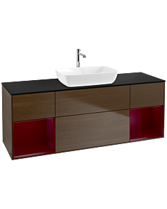 Villeroy und Boch Finion Villeroy und Boch Finion F862HBGN 160cm, cover plate black matt, shelves Peony matt lacquer, Peony veneer