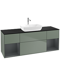 Villeroy und Boch Finion Villeroy und Boch Finion F862HGGM 160cm, cover plate black matt, shelves midnight matt lacquer, Olive Matt Lacquer