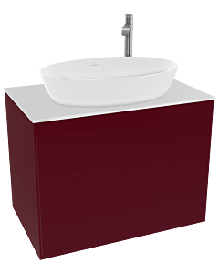 Villeroy und Boch Finion Waschtischunterschrank F87100HB 80x60,3cm, Abdeckplatte white matt, Peony Matt