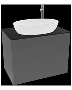 Villeroy und Boch Finion Villeroy und Boch Finion F87200GK 80x60.3cm, cover plate black matt, anthracite matt