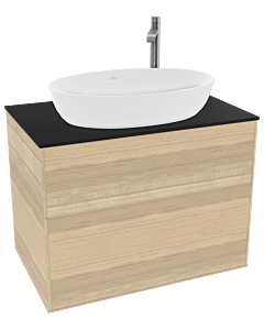 Villeroy und Boch Finion Villeroy und Boch Finion F87200PC 80x60.3cm, cover plate black matt, Oak Veneer