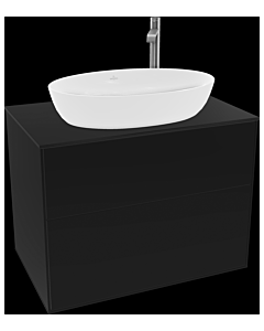 Villeroy und Boch Finion Villeroy und Boch F87200PD 80x60.3cm, plaque de recouvrement noir mat, laqué noir mat