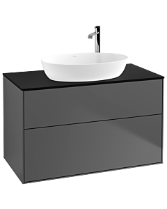 Villeroy und Boch Finion Villeroy und Boch F88200GK 100x60,3cm, plaque de recouvrement noir mat, anthracite mat