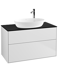 Villeroy und Boch Finion Villeroy und Boch F88200MT 100x60,3cm, plaque de recouvrement noir mat, laqué blanc mat