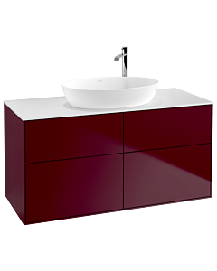 Villeroy und Boch Finion Waschtischunterschrank F91100HB 120x60,3cm, Abdeckplatte white matt, Peony Matt