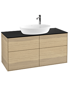 Villeroy und Boch Finion Villeroy und Boch Finion F91200PC 120x60.3cm, cover plate black matt, Oak Veneer