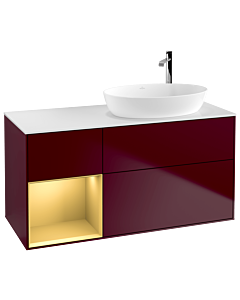 Villeroy und Boch Finion Villeroy und Boch Finion F921HFHB 120cm, cover plate white matt, shelves gold matt lacquer, Peony Matt